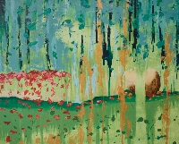 Uneen vaipunut, 2016, akryyli kankaalle, 105 x 130cm 